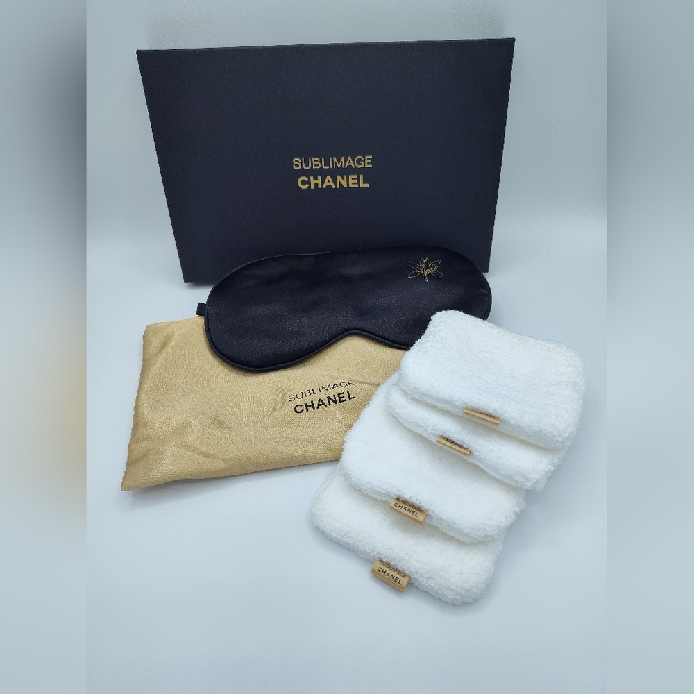 CHANEL Sublimage 2022 VIP Set Eye Mask & Cotton Pads w/Pouch Limited Edition NIB